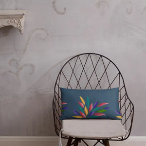 Colorful Petals Throw Pillow - Vibrant Home Decor - Dipaliz - 20″×12″ - Pillows