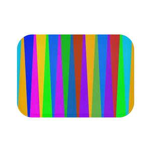 Colorful Stripes Bath Mat Modern Bathroom Style - Dipaliz - 24’’ × 17’’ - Home & Garden