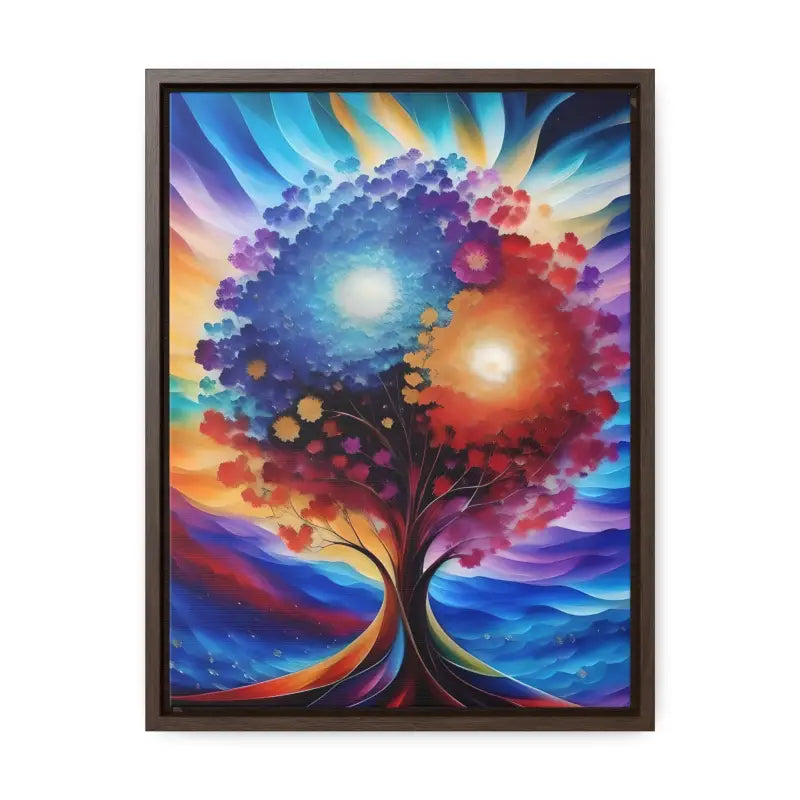 Vibrant Tree Canvas: Transform your Space with Nature’s Colors - 12″ x 16″ / Premium Gallery Wraps (1.25″)