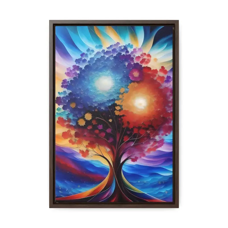 Vibrant Tree Canvas: Transform your Space with Nature’s Colors - 12″ x 18″ / Premium Gallery Wraps (1.25″)