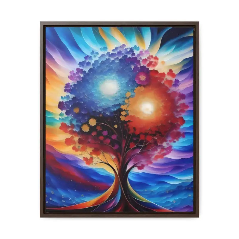 Vibrant Tree Canvas: Transform your Space with Nature’s Colors - 16″ x 20″ / Premium Gallery Wraps (1.25″)