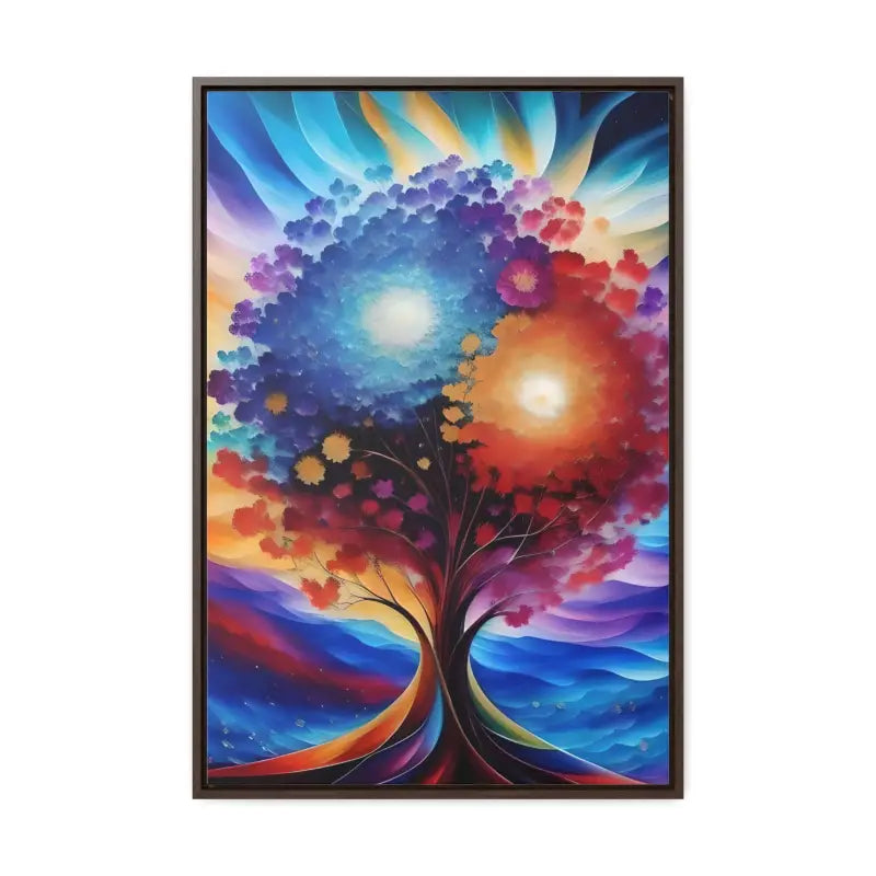 Vibrant Tree Canvas: Transform your Space with Nature’s Colors - 20″ x 30″ / Premium Gallery Wraps (1.25″)