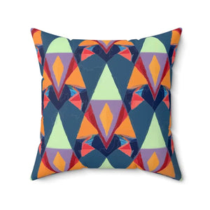 Triangles Abstract Pattern Spun Polyester Square Throw Pillow - Dipaliz - 20’’ × - Pillows