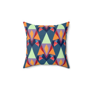 Triangles Abstract Pattern Spun Polyester Square Throw Pillow - Dipaliz - Pillows