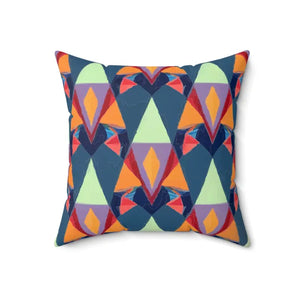 Triangles Abstract Pattern Spun Polyester Square Throw Pillow - Dipaliz - Pillows