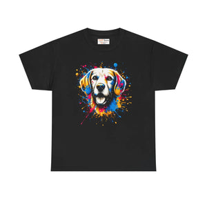 Vibrant Dog Lover Tee - Fun Animal Art Cotton Top - Dipaliz - T-shirts