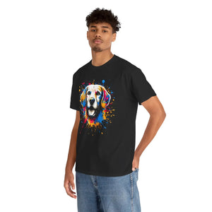 Vibrant Dog Lover Tee - Fun Animal Art Cotton Top - Dipaliz - T-shirts