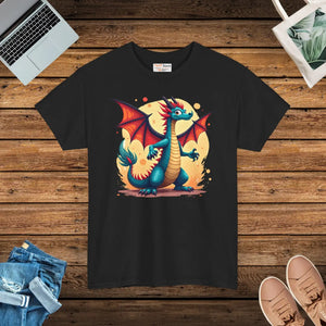 Vibrant Dragon Unisex Heavy Cotton Tee - Bold Print - Dipaliz - T-shirts - s