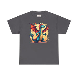 Vibrant Dragon Unisex Heavy Cotton Tee - Bold Print - Dipaliz - T-shirts - s