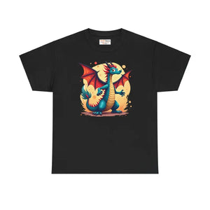 T-shirt - Vibrant Dragon Unisex Heavy Cotton Tee - Bold Print - Dipaliz