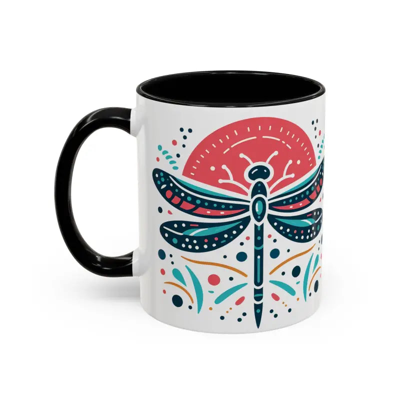 Vibrant Dragonfly Accent Coffee Mug for your Routine