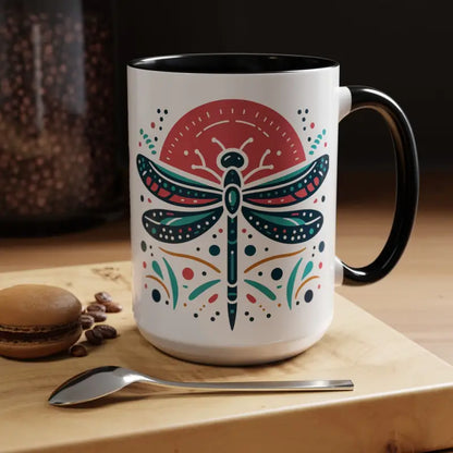 Vibrant Dragonfly Accent Coffee Mug for your Routine