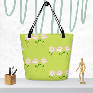 Print Large Tote Bag Stylish Beach Carryall Dipaliz - Black - Handbags