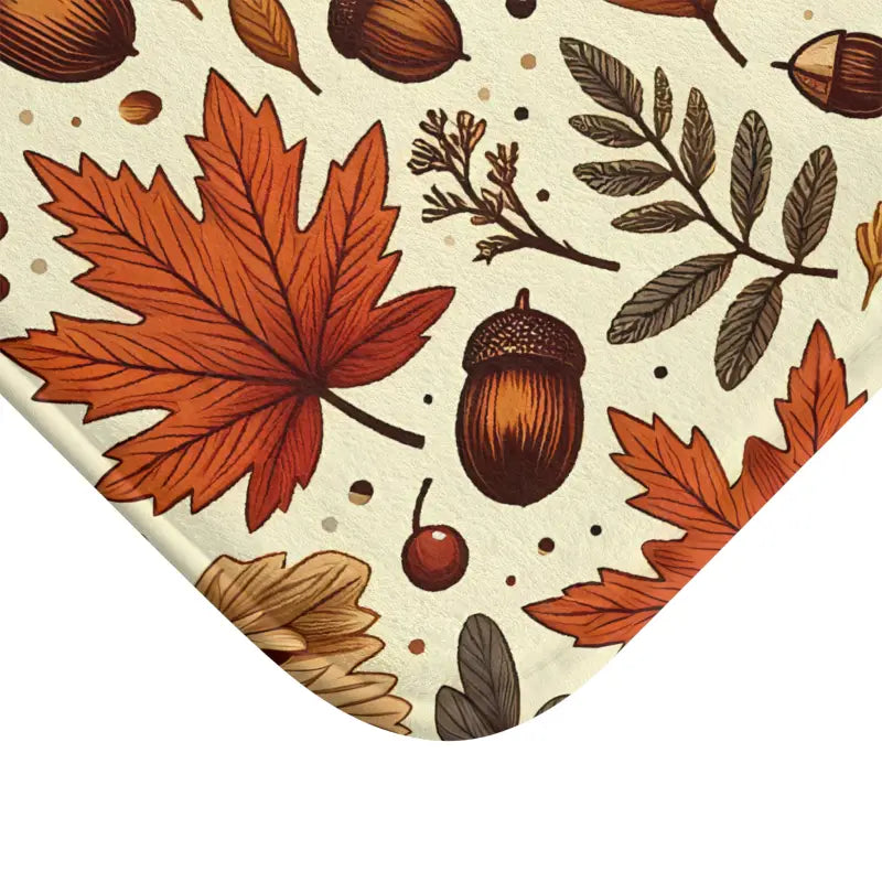 Transform your Bathroom with Vibrant Fall Foliage Bath Mat - Home Decor