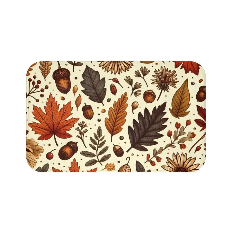 Transform your Bathroom with Vibrant Fall Foliage Bath Mat - Home Decor