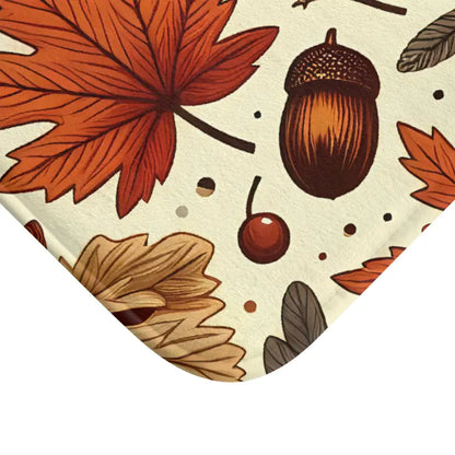 Transform your Bathroom with Vibrant Fall Foliage Bath Mat - Home Decor