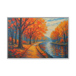 Vibrant Fall Landscape Canvas - Autumn Forest Wall Art - Dipaliz - 60’’ x 40’’ (horizontal) / White / 1.25’’ - Prints