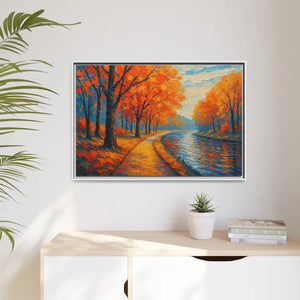 Vibrant Fall Landscape Canvas - Autumn Forest Wall Art - Dipaliz - Prints