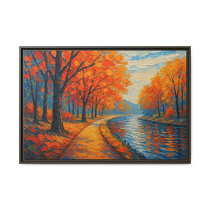 Vibrant Fall Landscape Canvas - Autumn Forest Wall Art - Dipaliz - 36’’ x 24’’ (horizontal) / Espresso / 1.25’’ - Prints