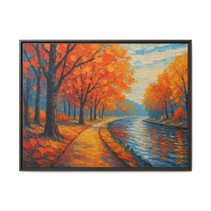 Vibrant Fall Landscape Canvas - Autumn Forest Wall Art - Dipaliz - 40’’ x 30’’ (horizontal) / Espresso / 1.25’’ - Prints
