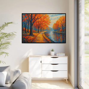 Vibrant Fall Landscape Canvas - Autumn Forest Wall Art - Dipaliz - Prints