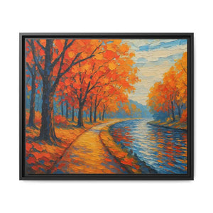 Vibrant Fall Landscape Canvas - Autumn Forest Wall Art - Dipaliz - 24’’ x 20’’ (horizontal) / Black / 1.25’’ - Prints