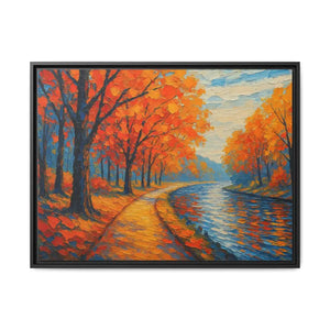 Vibrant Fall Landscape Canvas - Autumn Forest Wall Art - Dipaliz - 32’’ x 24’’ (horizontal) / Black / 1.25’’ - Prints