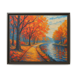 Vibrant Fall Landscape Canvas - Autumn Forest Wall Art - Dipaliz - 20″ x 16″ (horizontal) / Espresso / 1.25’’ - Prints