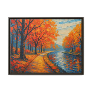 Vibrant Fall Landscape Canvas - Autumn Forest Wall Art - Dipaliz - 32’’ x 24’’ (horizontal) / Espresso / 1.25’’ - Prints