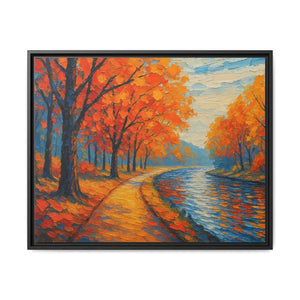 Vibrant Fall Landscape Canvas - Autumn Forest Wall Art - Dipaliz - 30’’ x 24’’ (horizontal) / Black / 1.25’’ - Prints