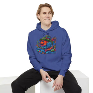 Fish Graphic Hoodie - Bold Beach Style Adventure Wear - Dipaliz - Hoodies