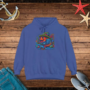 Fish Graphic Hoodie - Bold Beach Style Adventure Wear - Dipaliz - Flo Blue / s - Hoodies