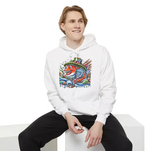 Fish Graphic Hoodie - Bold Beach Style Adventure Wear - Dipaliz - Hoodies