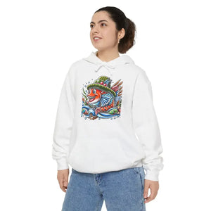 Fish Graphic Hoodie - Bold Beach Style Adventure Wear - Dipaliz - Hoodies