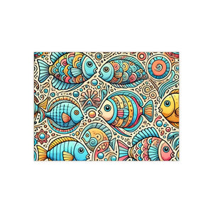 Home Decor - Vibrant Fishes Ceramic Photo Tile - Colorful Wall - Dipaliz 6’’ × 8’’ / Matte