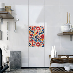 Vibrant Floral Ceramic Photo Tile – Wall Art - Dipaliz - Tiles