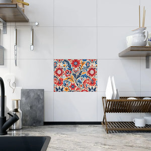Vibrant Floral Ceramic Photo Tile – Wall Art - Dipaliz - Tiles