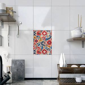 Vibrant Floral Ceramic Photo Tile Wall Art - Dipaliz - Tiles