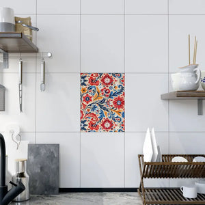 Vibrant Floral Ceramic Photo Tile Wall Art - Dipaliz - Tiles