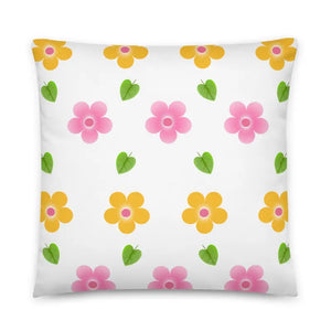 Colorful Blossoms Throw Pillow - Square Polyester - Dipaliz - Pillows