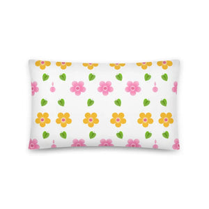 Colorful Blossoms Throw Pillow - Square Polyester - Dipaliz - Pillows