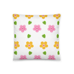 Colorful Blossoms Throw Pillow - Square Polyester - Dipaliz - Pillows