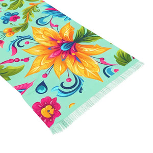 Vibrant Floral Scarf - Lightweight Summer Accessory - Dipaliz - 27’’ × 71’’ - Scarves & Shawls