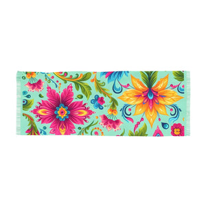 Vibrant Floral Scarf - Colorful Summer Accessory - Dipaliz - Scarves & Shawls