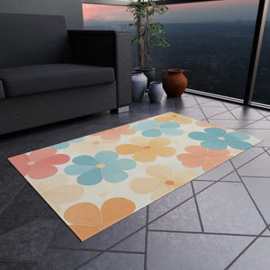 Blossom Haven Outdoor Rug – Creamy Backdrop - Dipaliz - Rugs