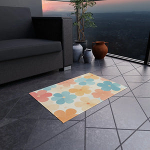 Blossom Haven Outdoor Rug – Creamy Backdrop - Dipaliz - Rugs