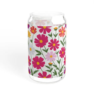 Floral Summer Sipper Glass - 16oz Clear Tempered - Dipaliz - Tumblers