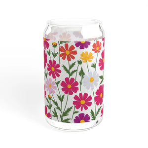 Floral Summer Sipper Glass - 16oz Clear Tempered - Dipaliz - Tumblers