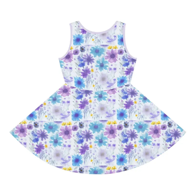 Brighten Up with a Floral Pattern Girls’ Sleeveless Sundress - All Over Prints