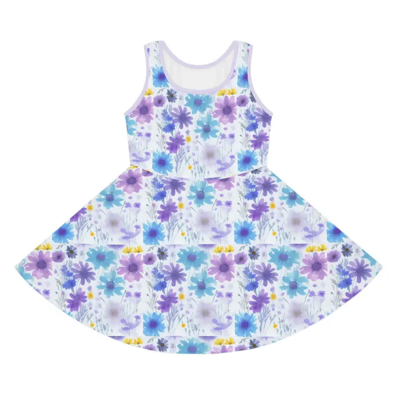 Brighten Up with a Floral Pattern Girls’ Sleeveless Sundress - All Over Prints